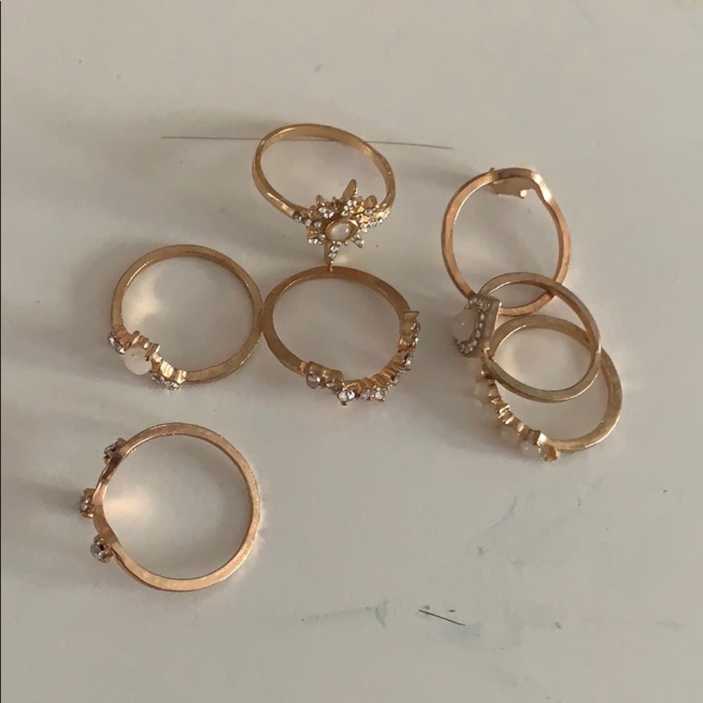 Pack of 7 Rose hold rings